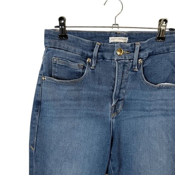 Good American Good Legs Skinny Jeans Raw Hem Size  6 / 28 - Picture 3 of 14